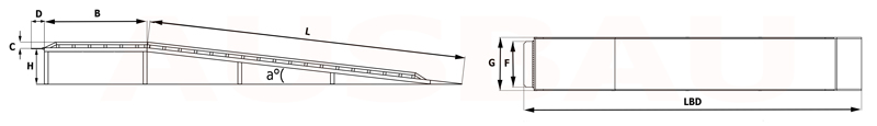 Rampa Para Cargar Camiones AUSBAU-STB Fija Con Una Plataforma Horizontal